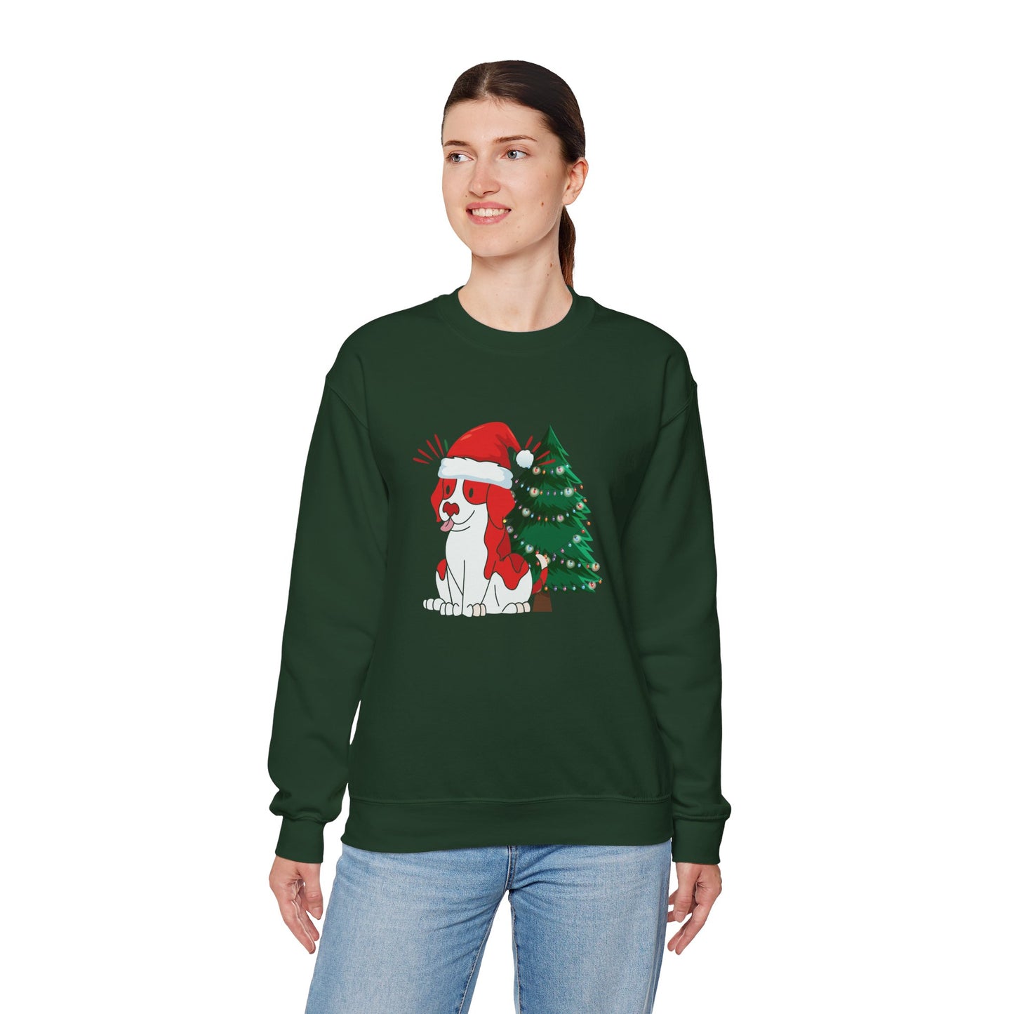 Christmas Dog Sweatshirt- Unisex Heavy Blend Crewneck Sweatshirt