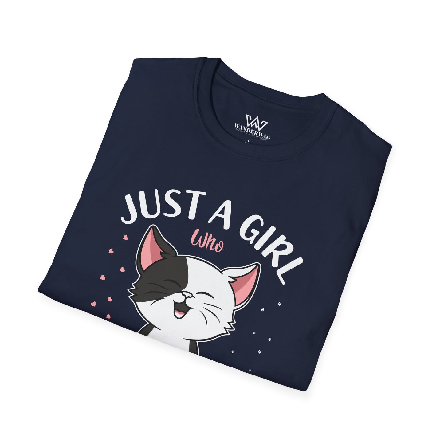 Just a Girl Who Loves Cats – Cat Lover Women's Soft-Style T-Shirt