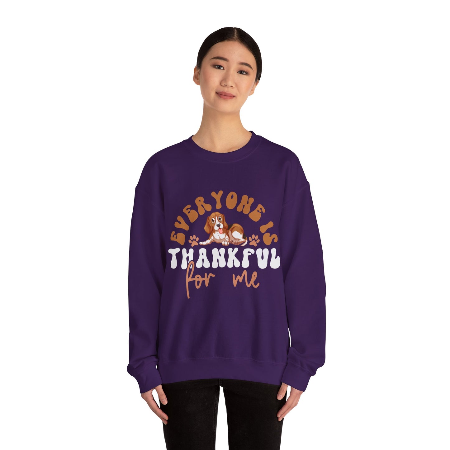 Cozy Thanksgiving Unisex Crewneck Sweatshirt – 'Everyone is Thankful For Me' Design