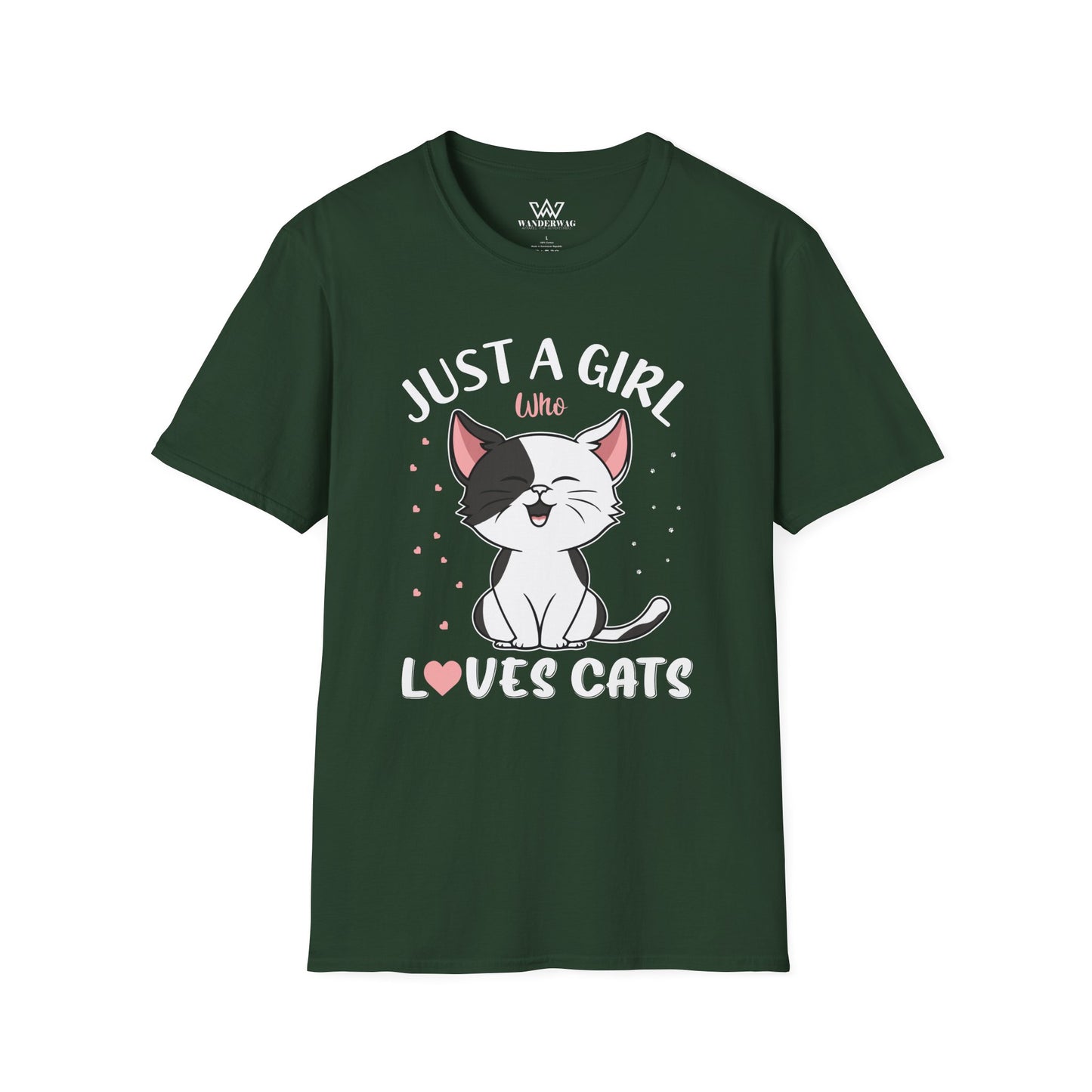 Just a Girl Who Loves Cats – Cat Lover Women's Soft-Style T-Shirt