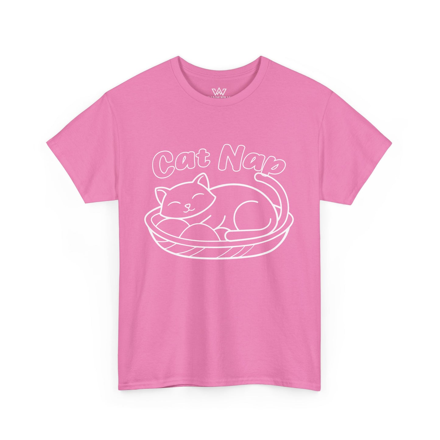 Cat Nap Unisex Heavy Cotton T-Shirt – Perfect for Cat Lovers
