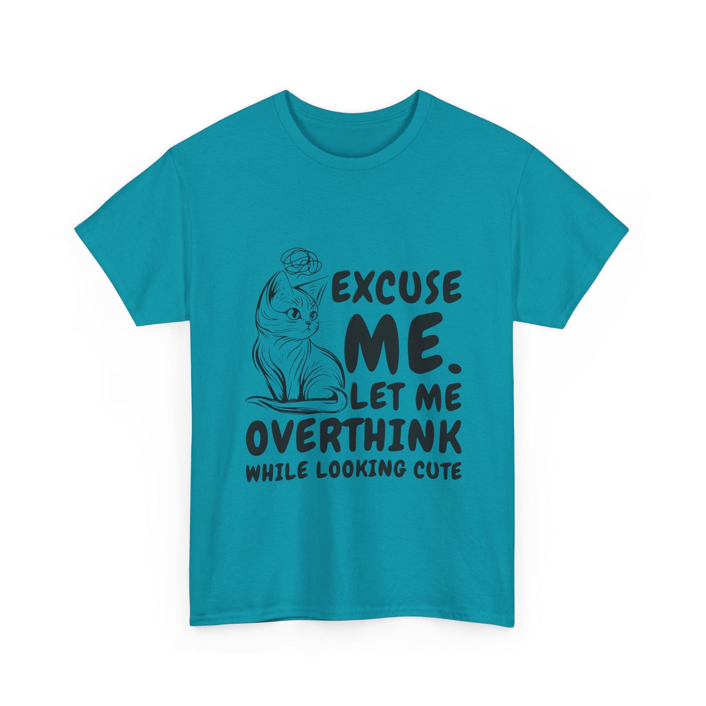 Cats Lover Tee - Overthinking Cute Unisex Shirt - White Color