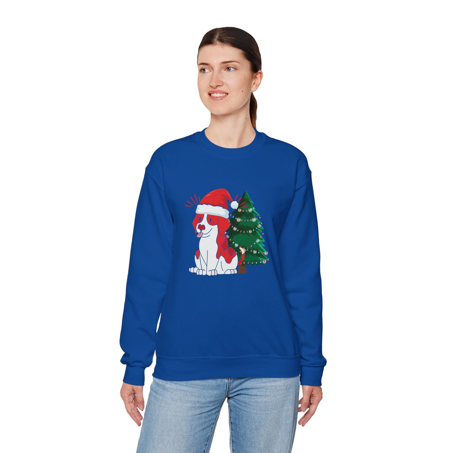 Christmas Dog Sweatshirt- Unisex Heavy Blend Crewneck Sweatshirt