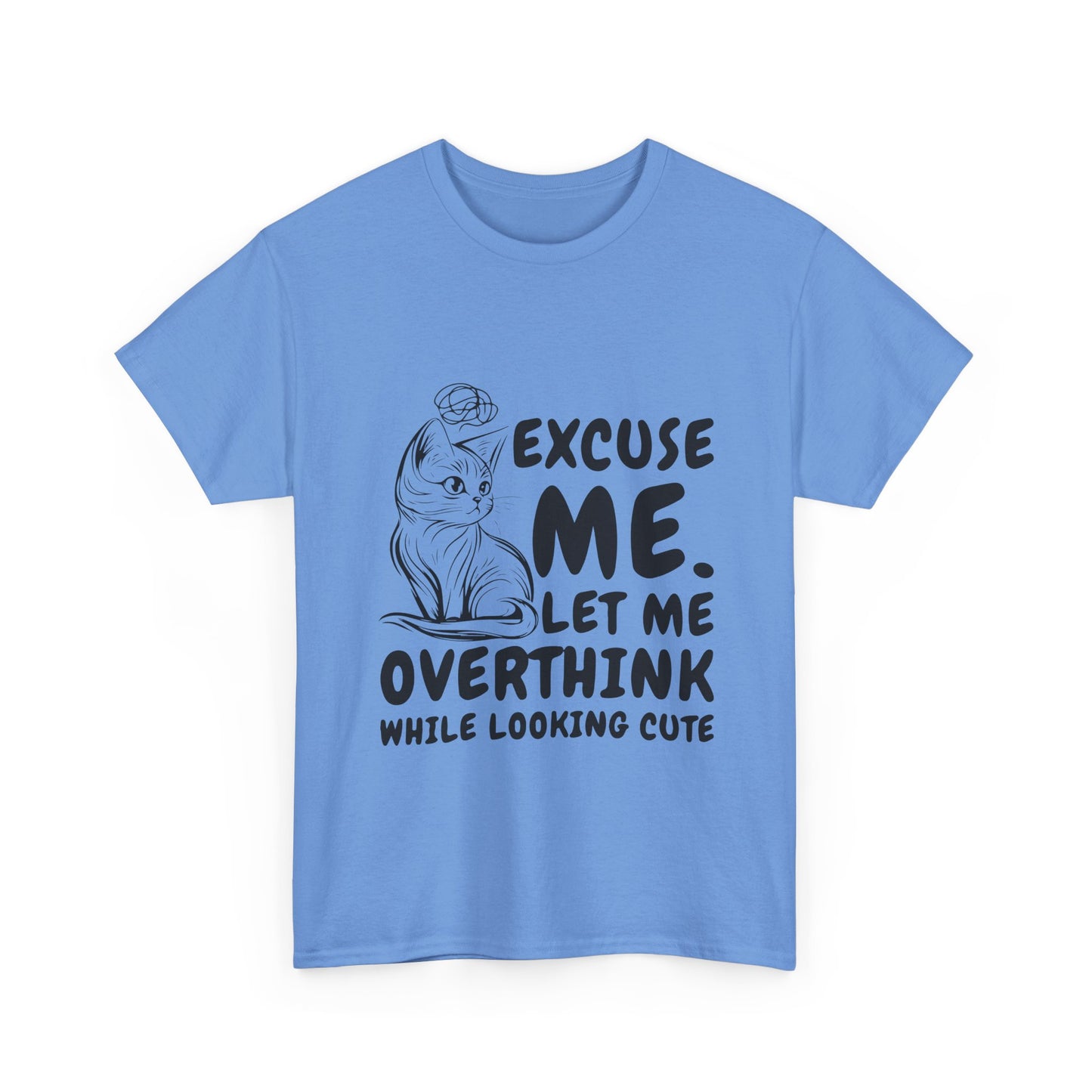 Cats Lover Tee - Overthinking Cute Unisex Shirt - White Color