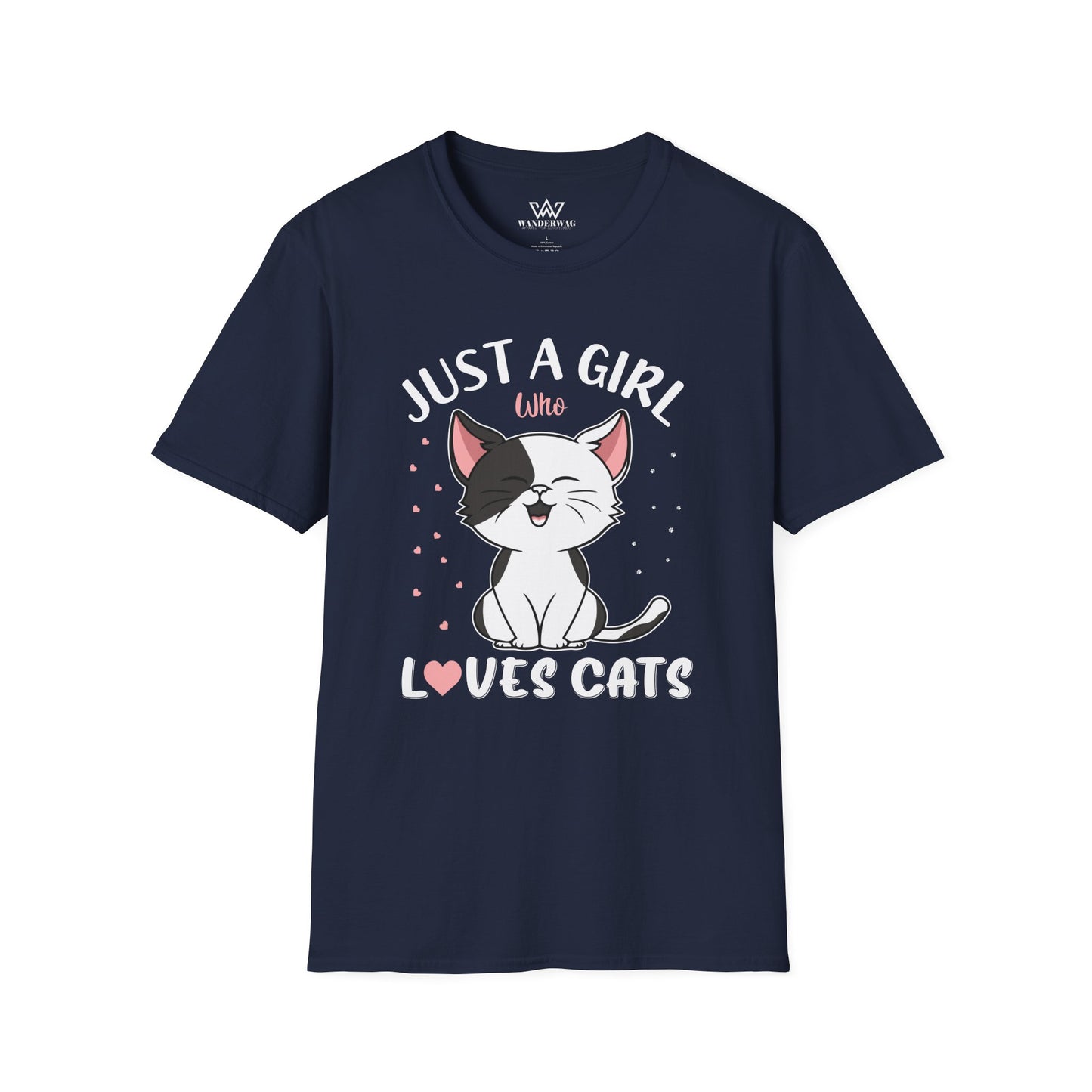 Just a Girl Who Loves Cats – Cat Lover Women's Soft-Style T-Shirt