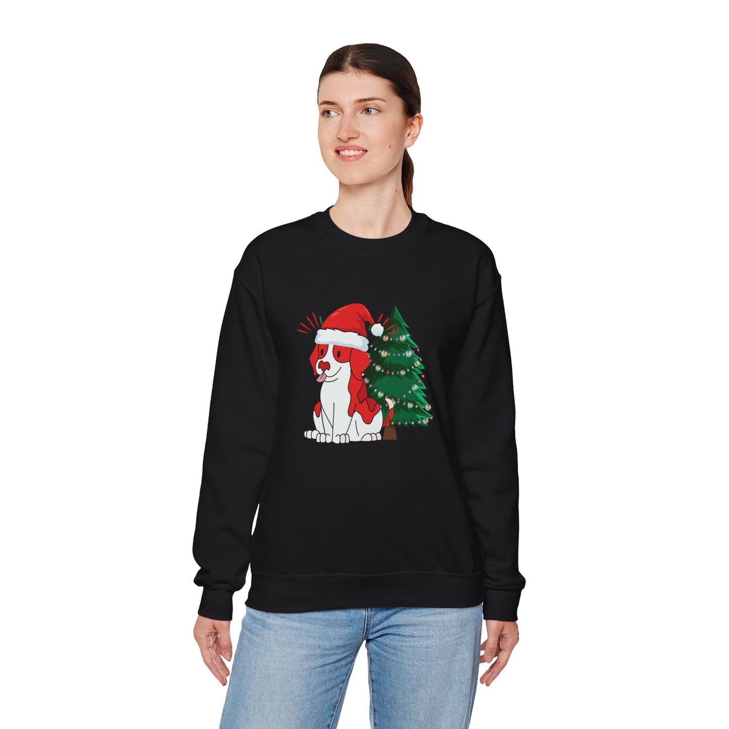 Christmas Dog Sweatshirt- Unisex Heavy Blend Crewneck Sweatshirt