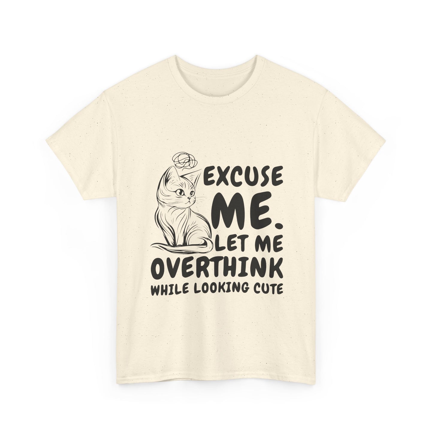 Cats Lover Tee - Overthinking Cute Unisex Shirt - White Color