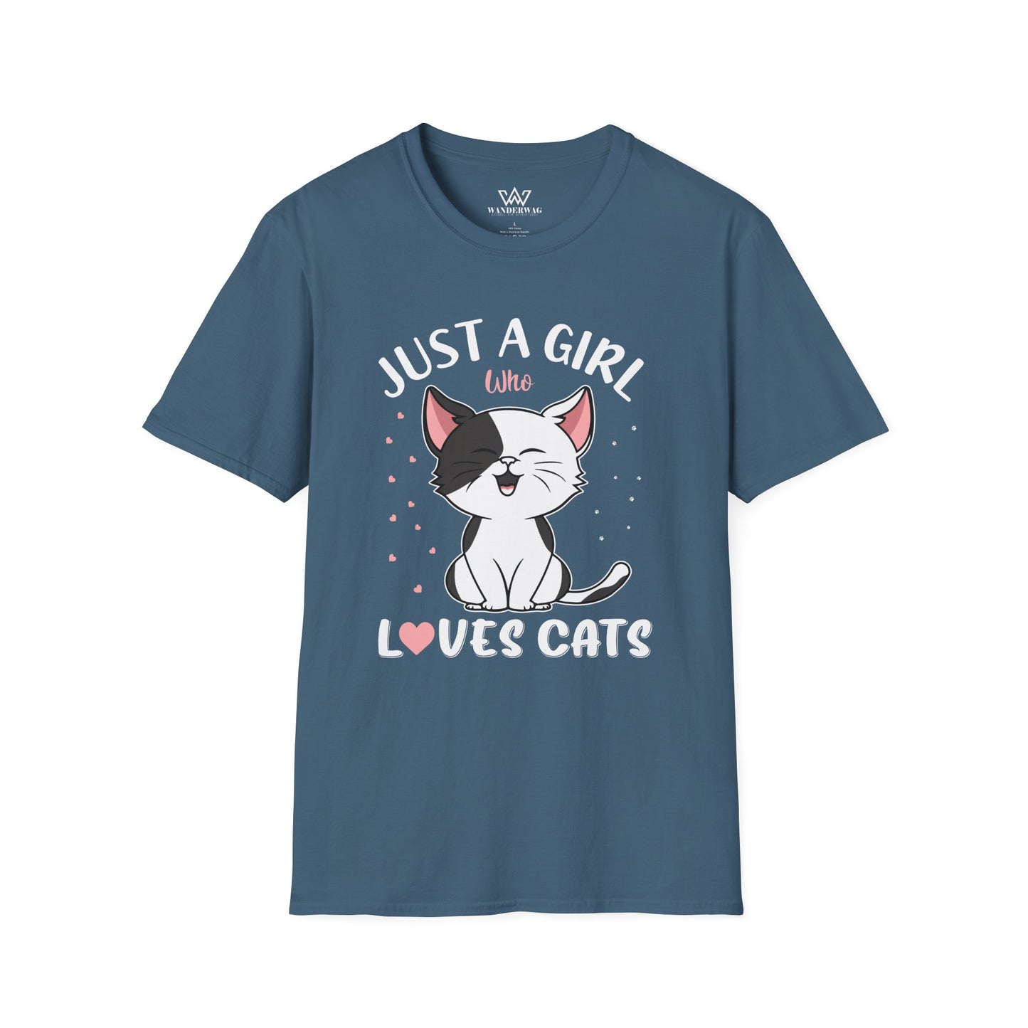 Just a Girl Who Loves Cats – Cat Lover Women's Soft-Style T-Shirt