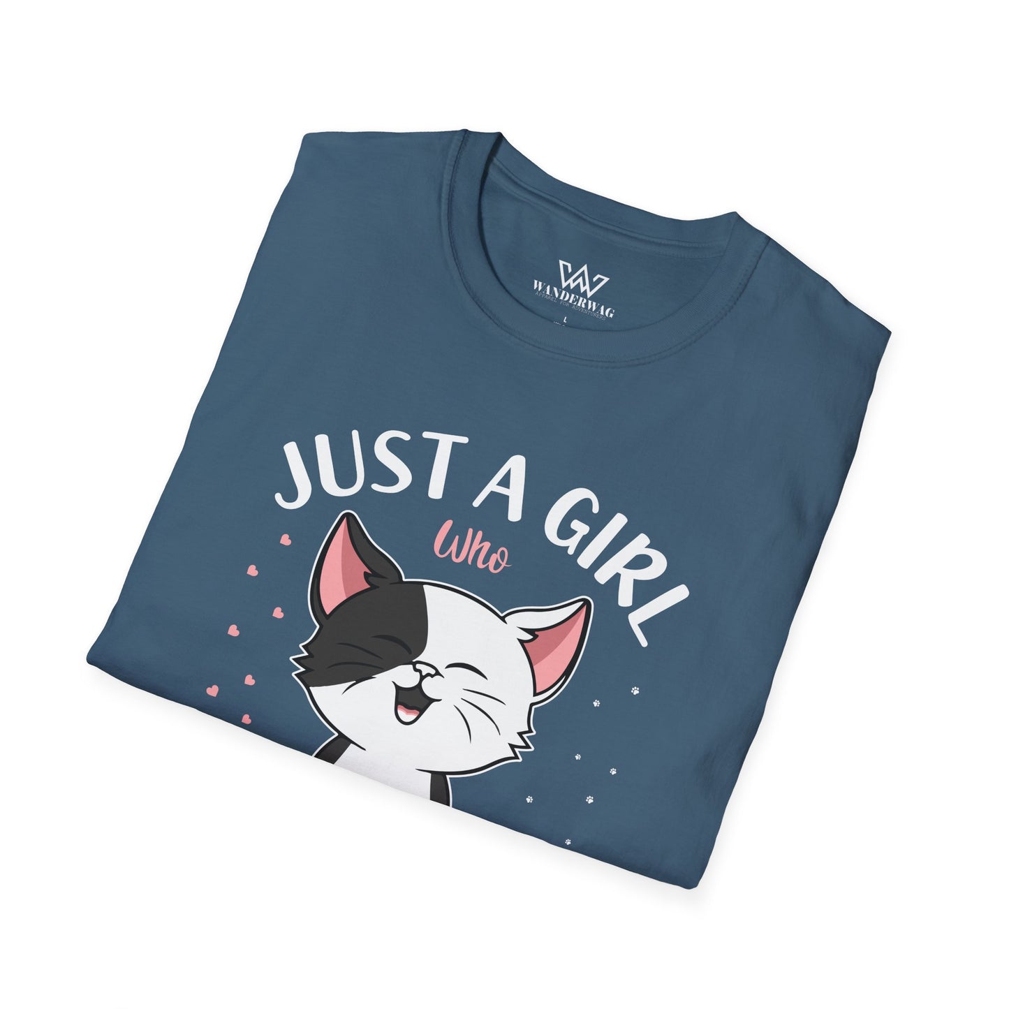 Just a Girl Who Loves Cats – Cat Lover Women's Soft-Style T-Shirt