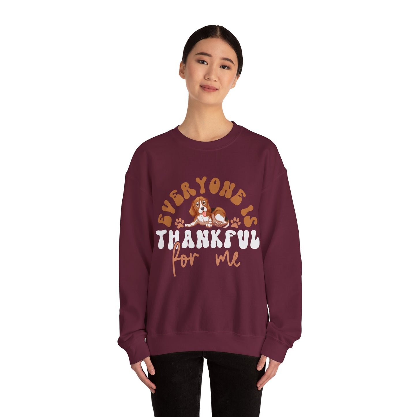 Cozy Thanksgiving Unisex Crewneck Sweatshirt – 'Everyone is Thankful For Me' Design