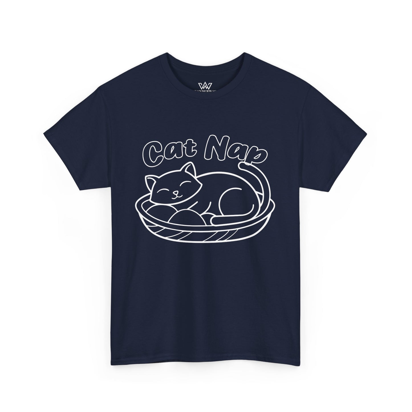 Cat Nap Unisex Heavy Cotton T-Shirt – Perfect for Cat Lovers