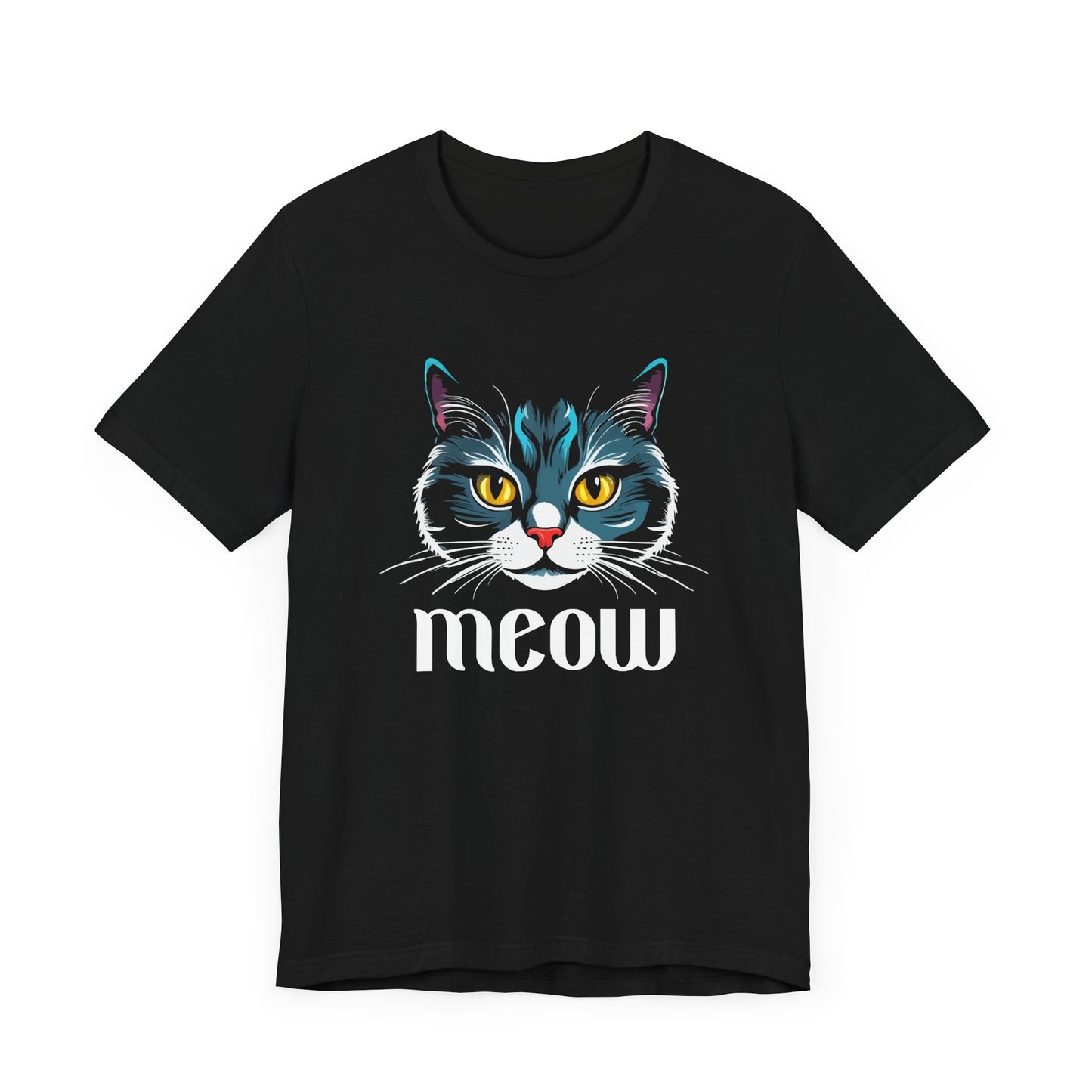 Meow Cat Lover Unisex Jersey T-Shirt