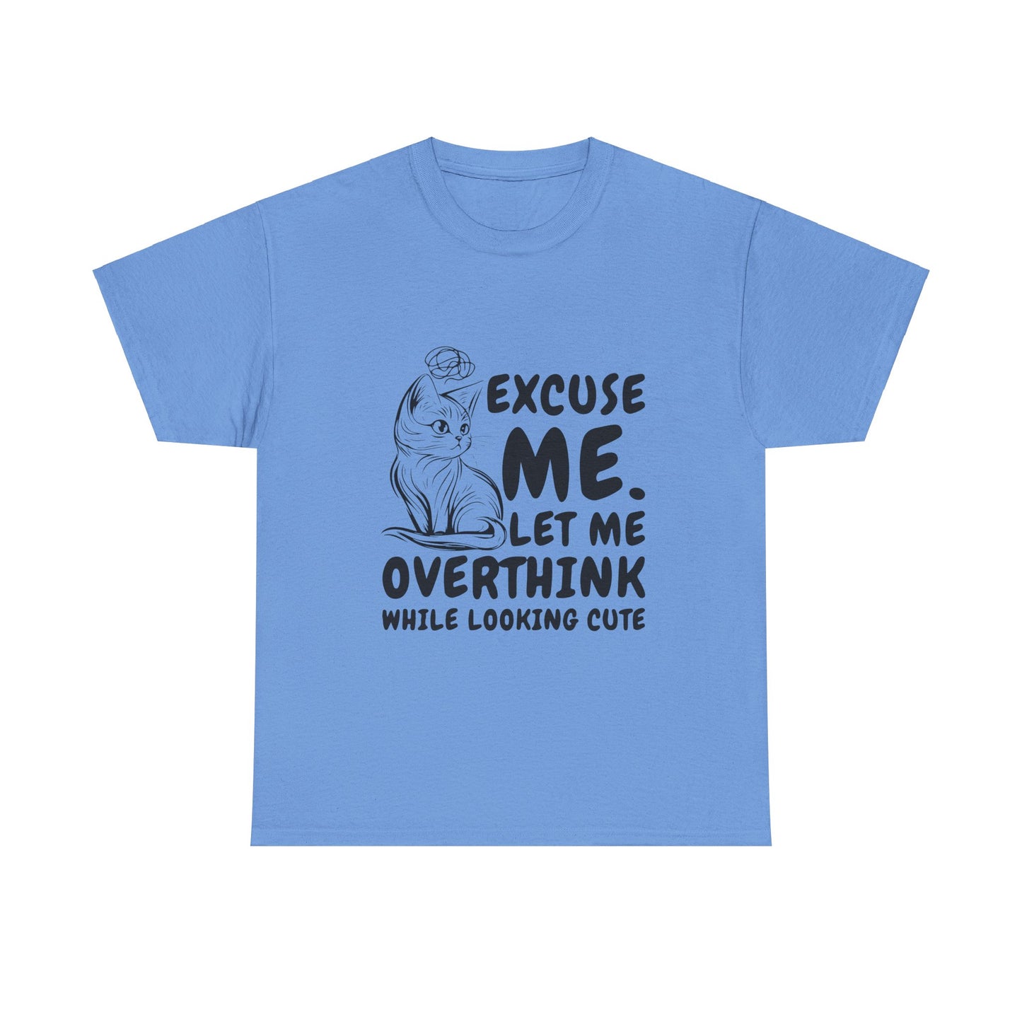 Cats Lover Tee - Overthinking Cute Unisex Shirt - White Color