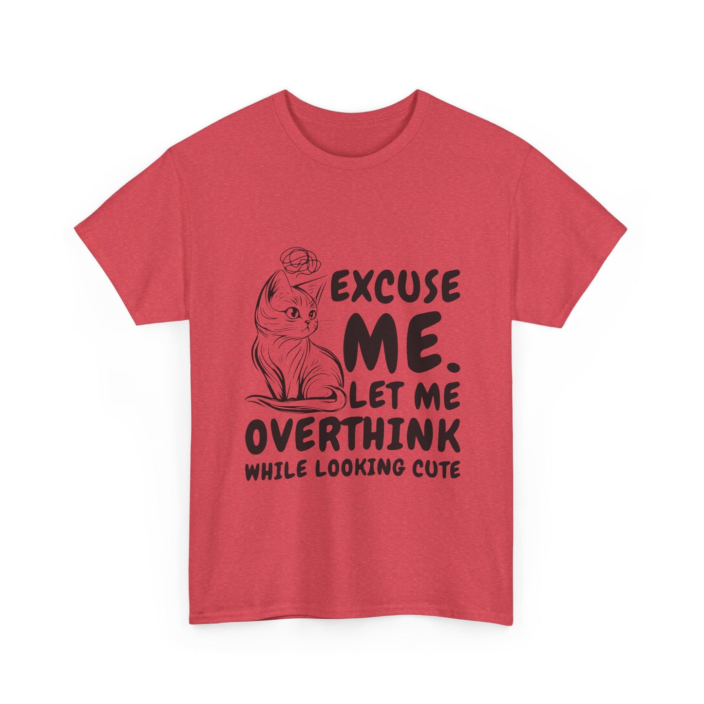 Cats Lover Tee - Overthinking Cute Unisex Shirt - White Color