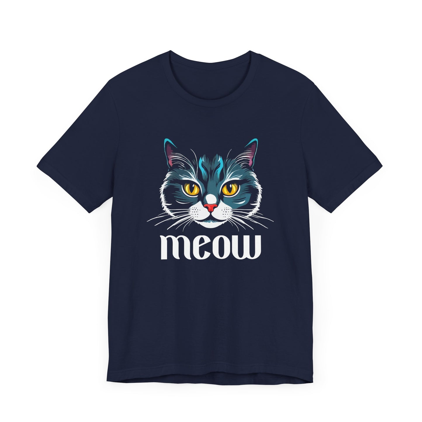 Meow Cat Lover Unisex Jersey T-Shirt
