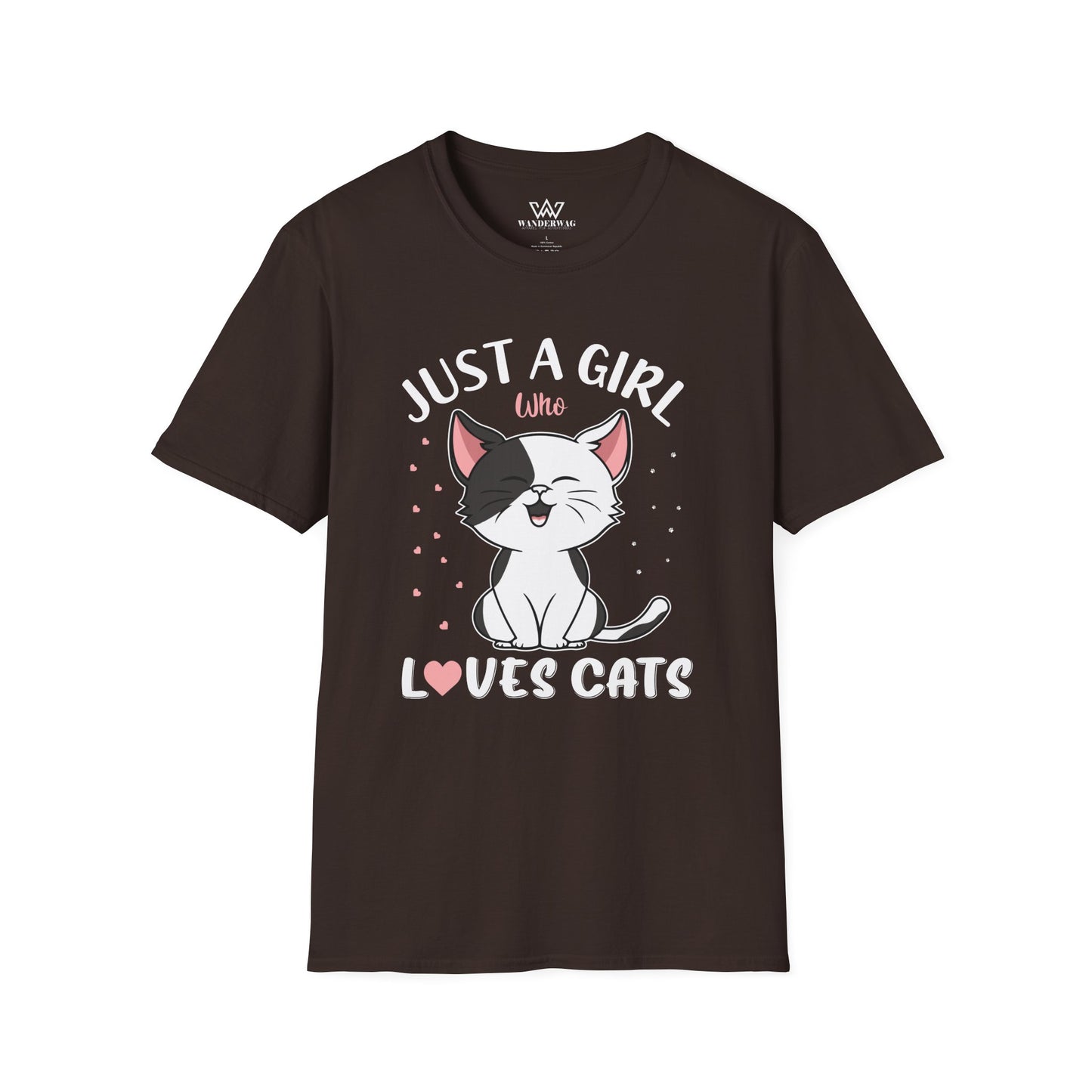 Just a Girl Who Loves Cats – Cat Lover Women's Soft-Style T-Shirt