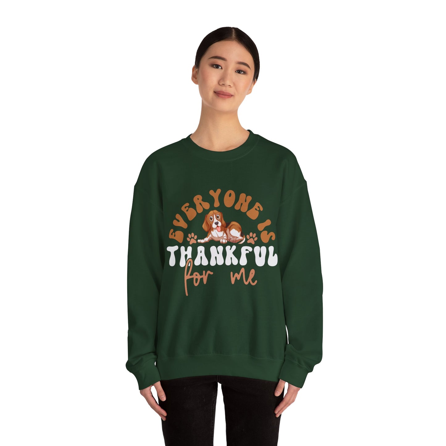 Cozy Thanksgiving Unisex Crewneck Sweatshirt – 'Everyone is Thankful For Me' Design
