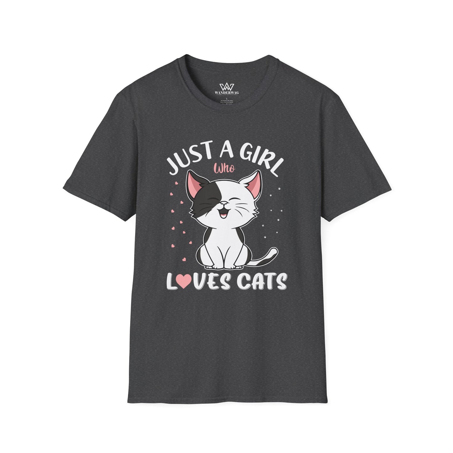 Just a Girl Who Loves Cats – Cat Lover Women's Soft-Style T-Shirt