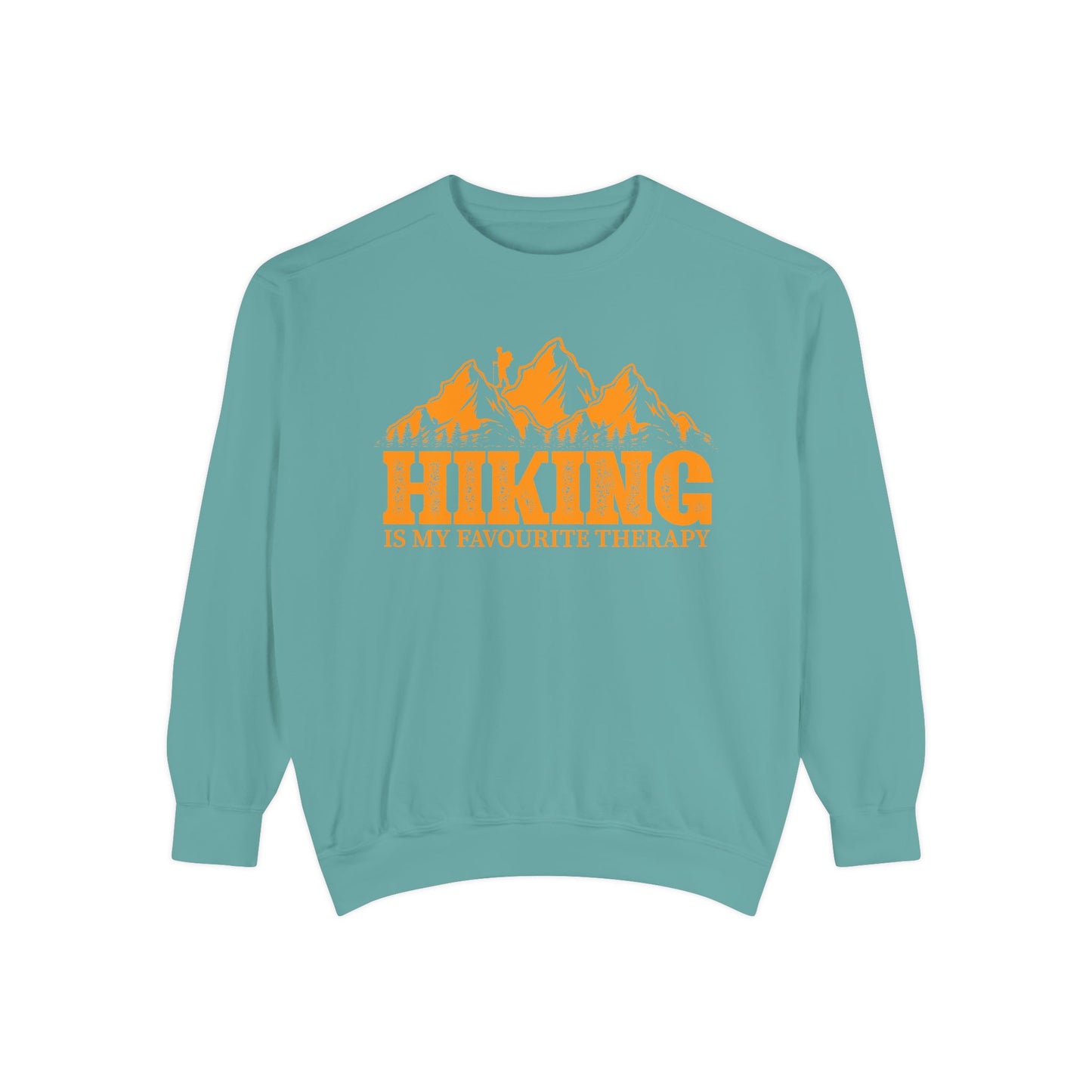 Hiking is my Favorite Therapy - Unisex Garment-Dyed Sweatshirt