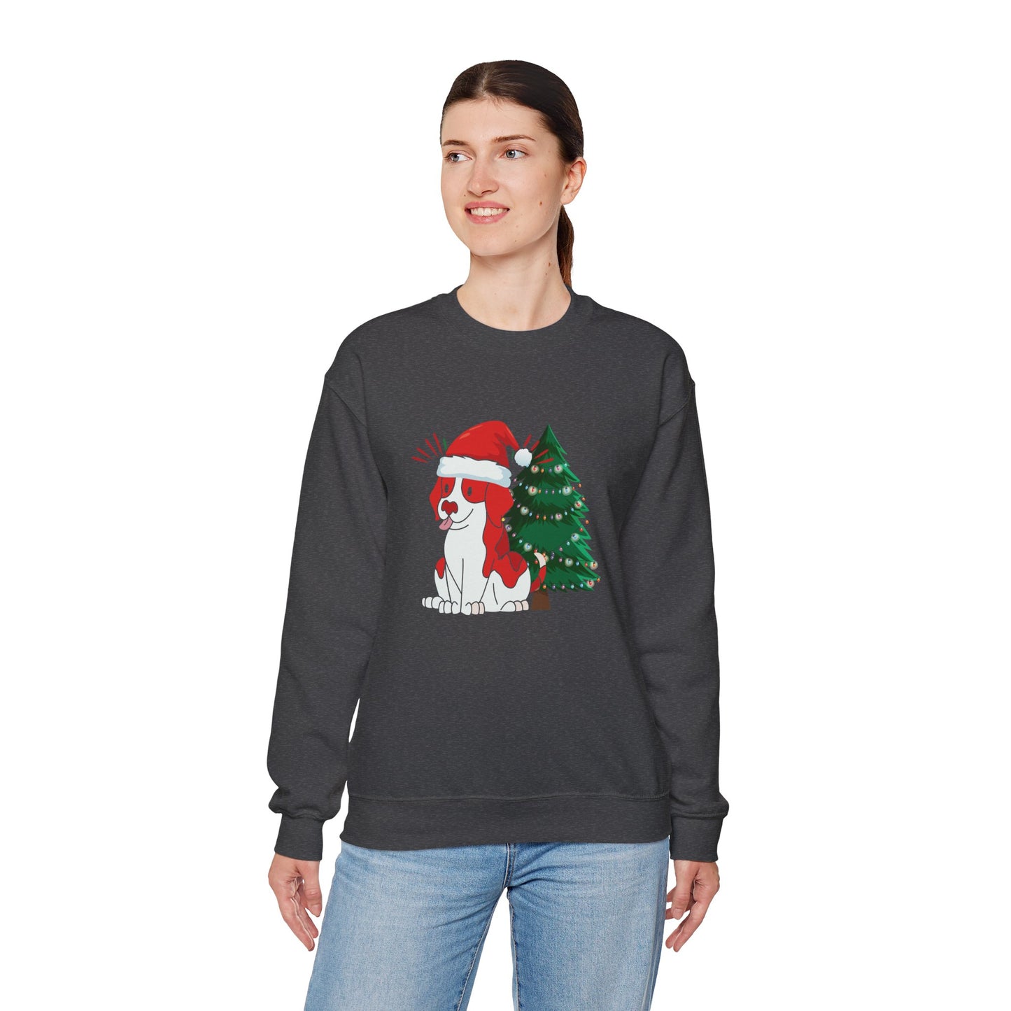 Christmas Dog Sweatshirt- Unisex Heavy Blend Crewneck Sweatshirt