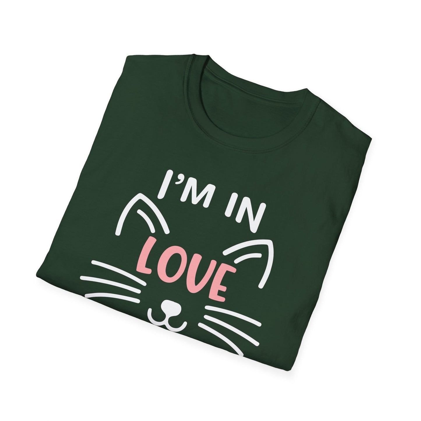 Cat Lover Unisex Softstyle T-Shirt - I'm in Love with the Shape of Meow