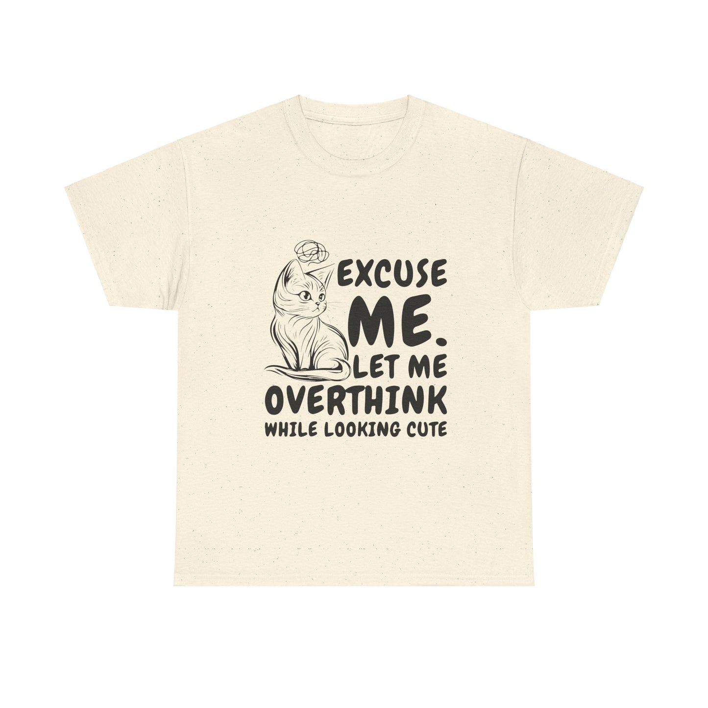 Cats Lover Tee - Overthinking Cute Unisex Shirt - White Color