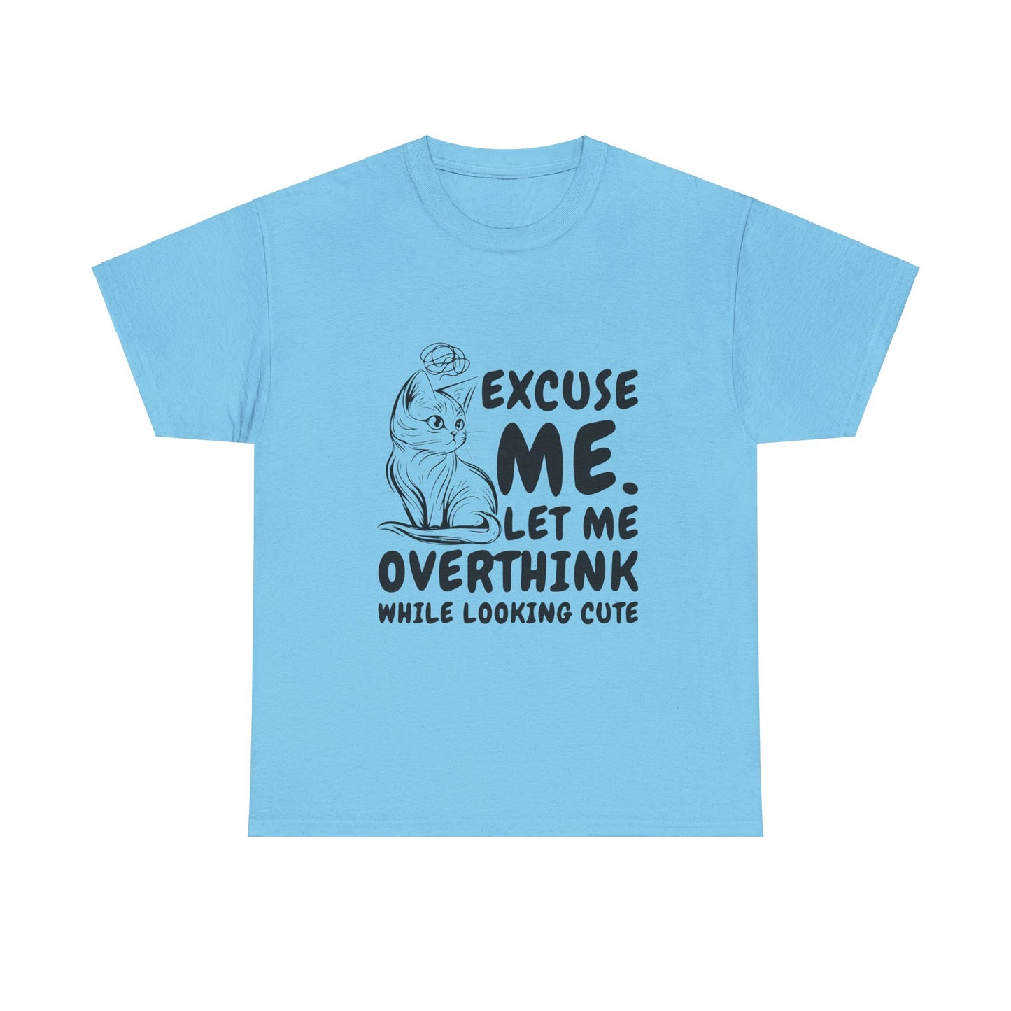 Cats Lover Tee - Overthinking Cute Unisex Shirt - White Color