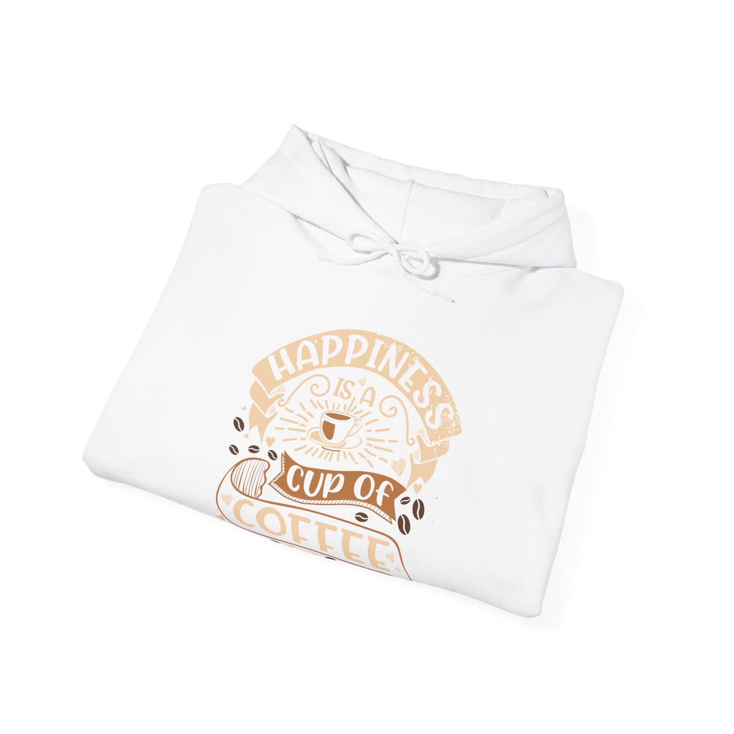 Happiness is a Cup of Coffee – Coffee Lover Unisex Heavy Blend™ Hooded Sweatshirt