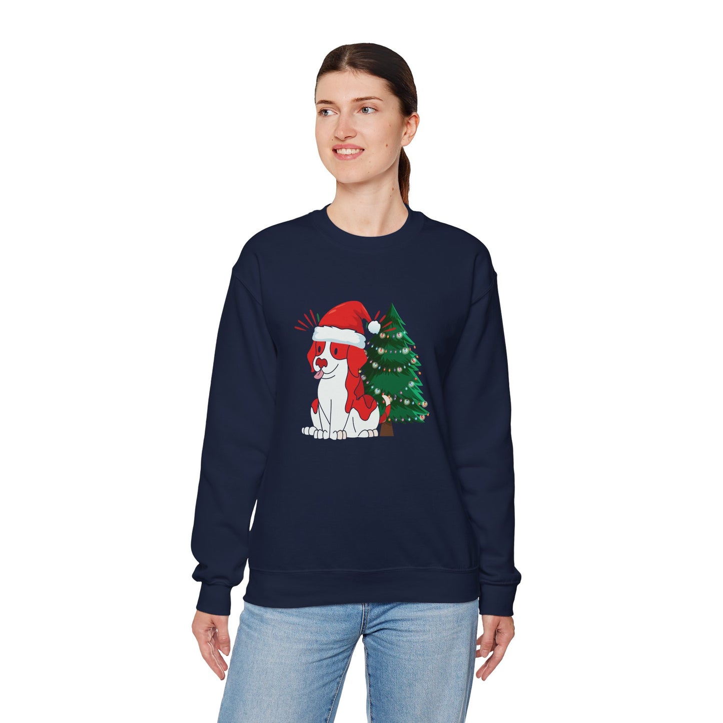 Christmas Dog Sweatshirt- Unisex Heavy Blend Crewneck Sweatshirt