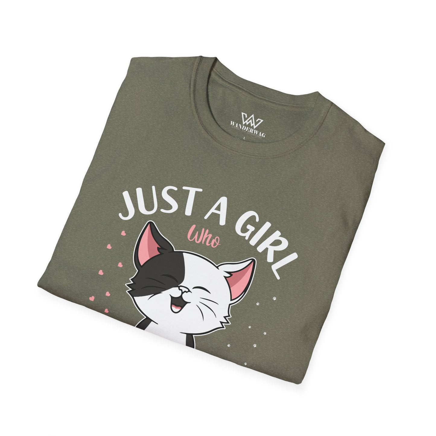Just a Girl Who Loves Cats – Cat Lover Women's Soft-Style T-Shirt