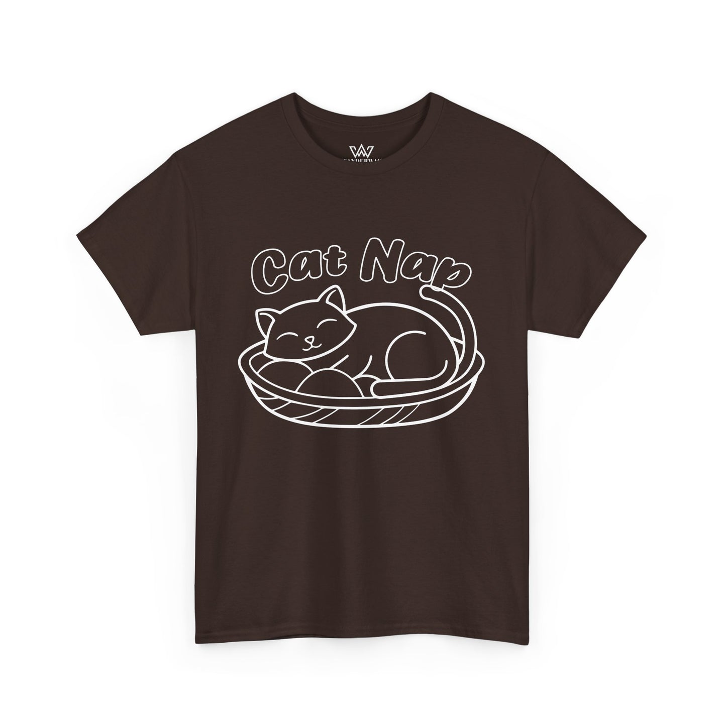 Cat Nap Unisex Heavy Cotton T-Shirt – Perfect for Cat Lovers