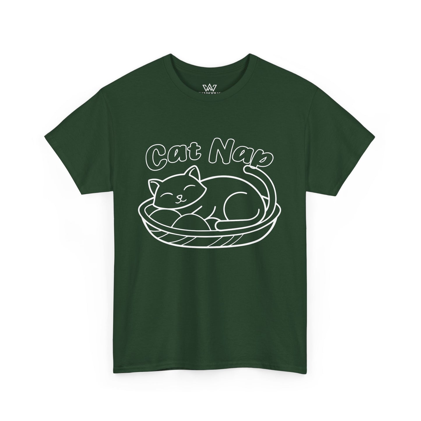 Cat Nap Unisex Heavy Cotton T-Shirt – Perfect for Cat Lovers