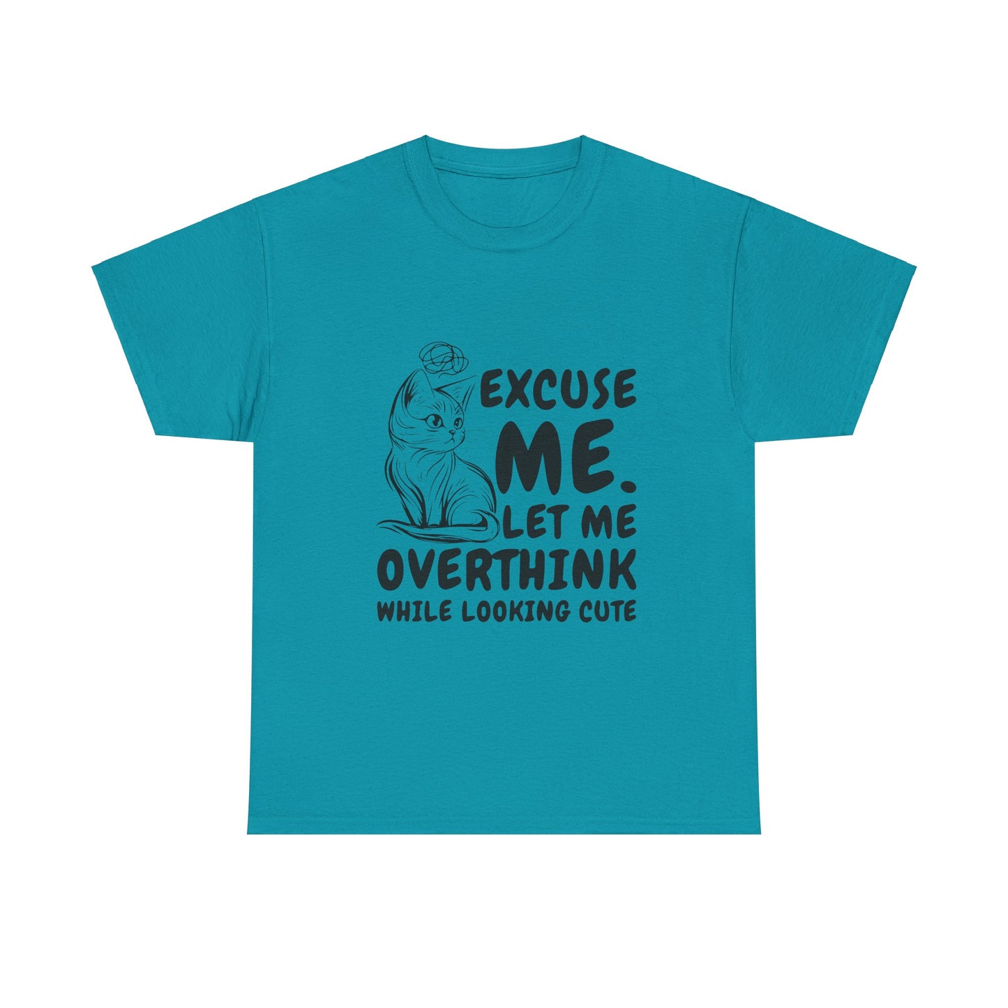 Cats Lover Tee - Overthinking Cute Unisex Shirt - White Color