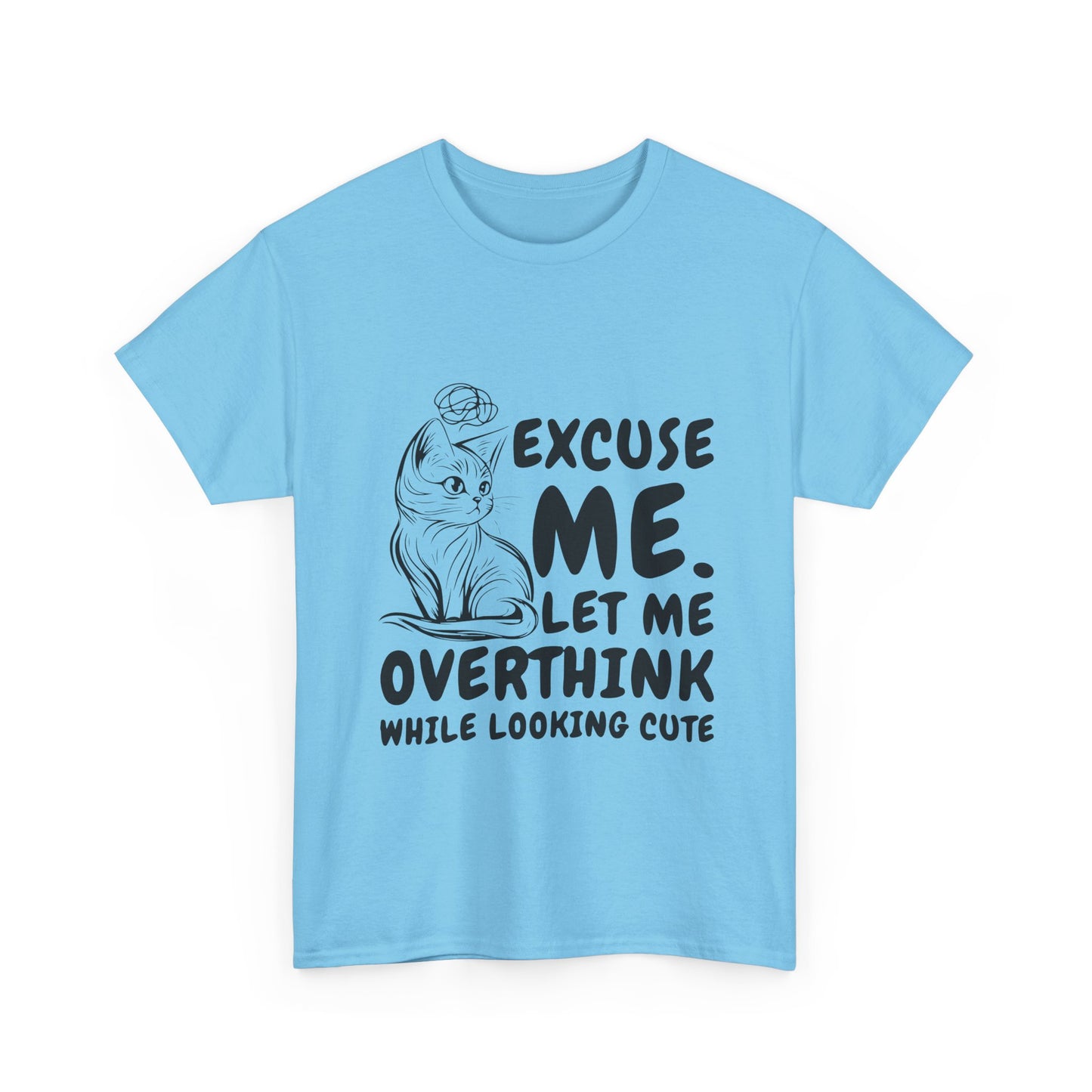 Cats Lover Tee - Overthinking Cute Unisex Shirt - White Color