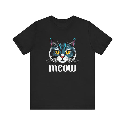 Meow Cat Lover Unisex Jersey T-Shirt