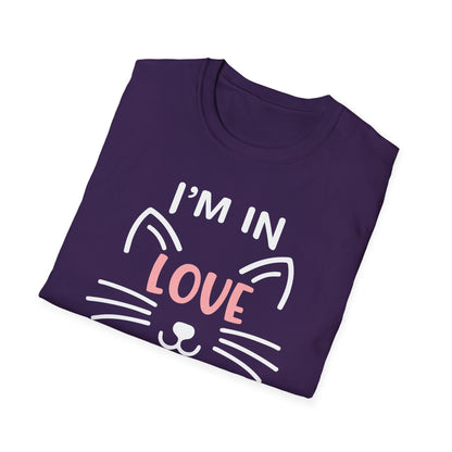 Cat Lover Unisex Softstyle T-Shirt - I'm in Love with the Shape of Meow