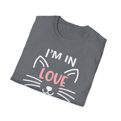 Cat Lover Unisex Softstyle T-Shirt - I'm in Love with the Shape of Meow