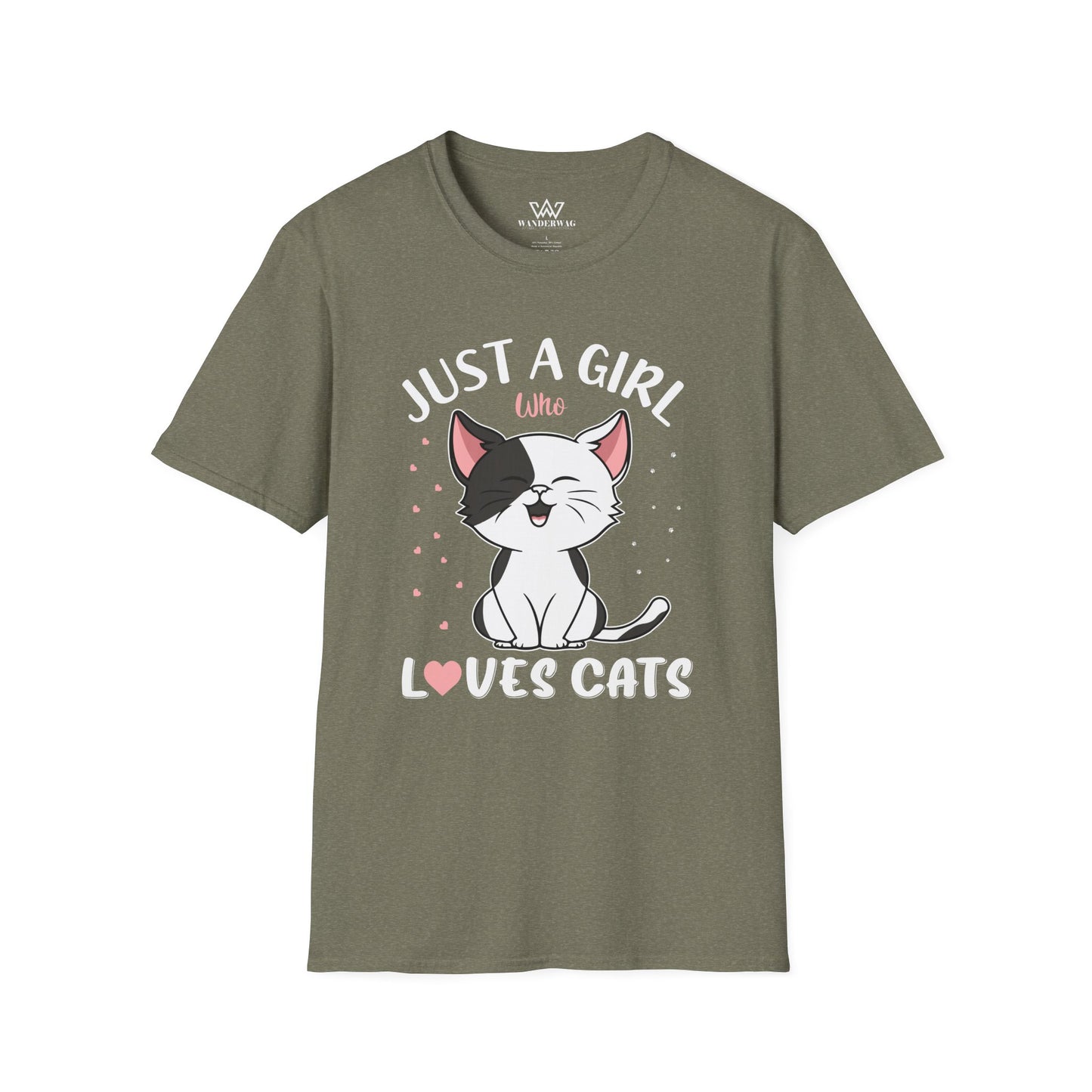 Just a Girl Who Loves Cats  – Cat Lover Women's Soft-Style T-Shirt