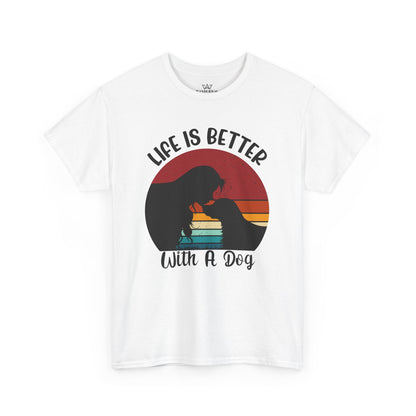 Life is Better with a Dog - Unisex Heavy Cotton Tee | Perfect for Dog Lovers