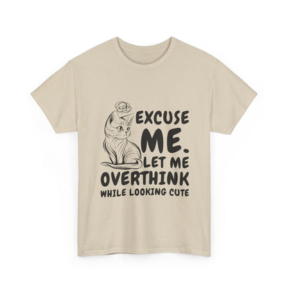 Cats Lover Tee - Overthinking Cute Unisex Shirt - White Color