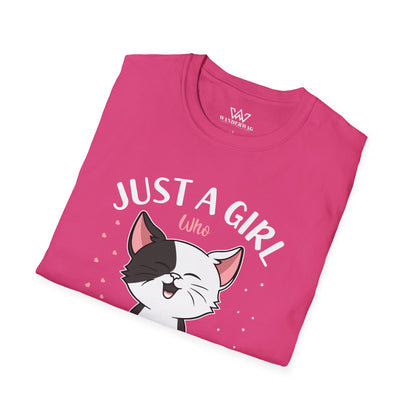 Just a Girl Who Loves Cats  – Cat Lover Women's Soft-Style T-Shirt