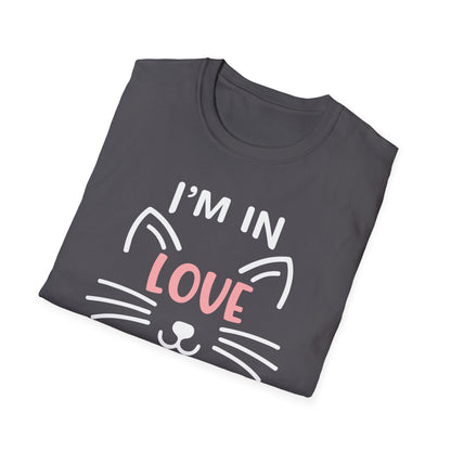 Cat Lover Unisex Softstyle T-Shirt - I'm in Love with the Shape of Meow