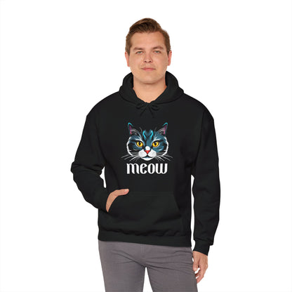 Meow Cat Lover Unisex Hooded Sweatshirt