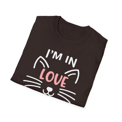 Cat Lover Unisex Softstyle T-Shirt - I'm in Love with the Shape of Meow