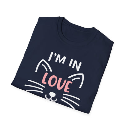 Cat Lover Unisex Softstyle T-Shirt - I'm in Love with the Shape of Meow