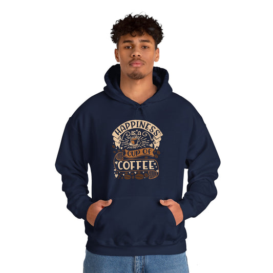 Happiness is a Cup of Coffee  –  Coffee Lover Unisex Heavy Blend™ Hooded Sweatshirt