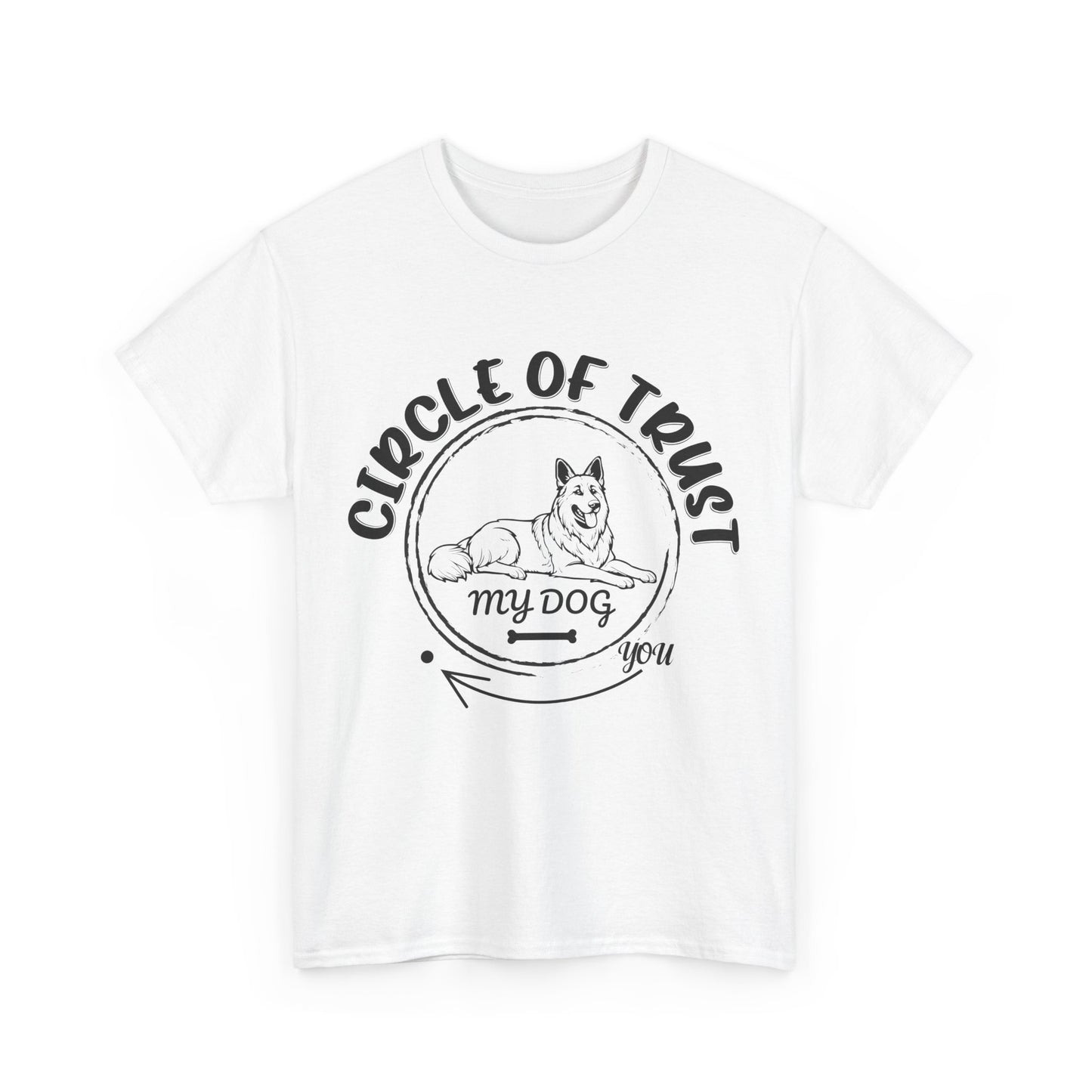 Circle of Trust Dog Lover Unisex Heavy Cotton T-Shirt- Funny Dog Parent Shirt for Dog Moms & Dads - Perfect Gift for Dog Lovers T-Shirt,