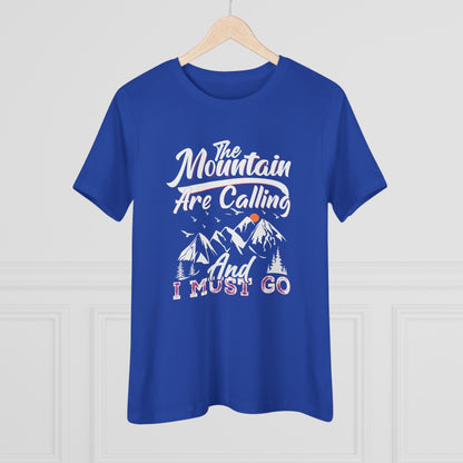 The Mountains Are Calling And I Must Go   Women's Cotton Tshirt