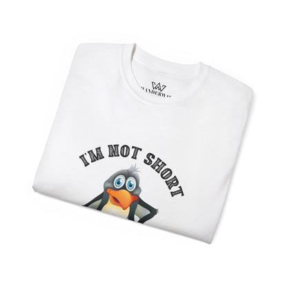 Penguin Lover Unisex Tee - I'm Not Short, I'm Penguin Size