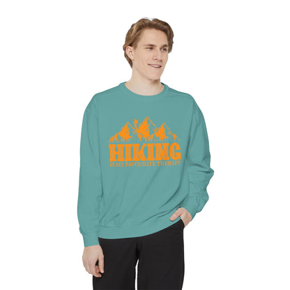 Hiking is my Favorite Therapy -  Unisex Garment-Dyed Sweatshirt